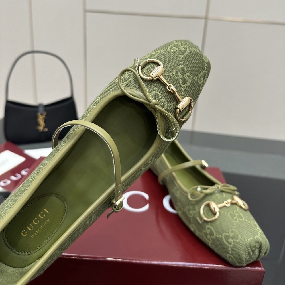 Gvc*1 Women Horsebit Ballet Flat Green ‎814321 Fad8F 3048