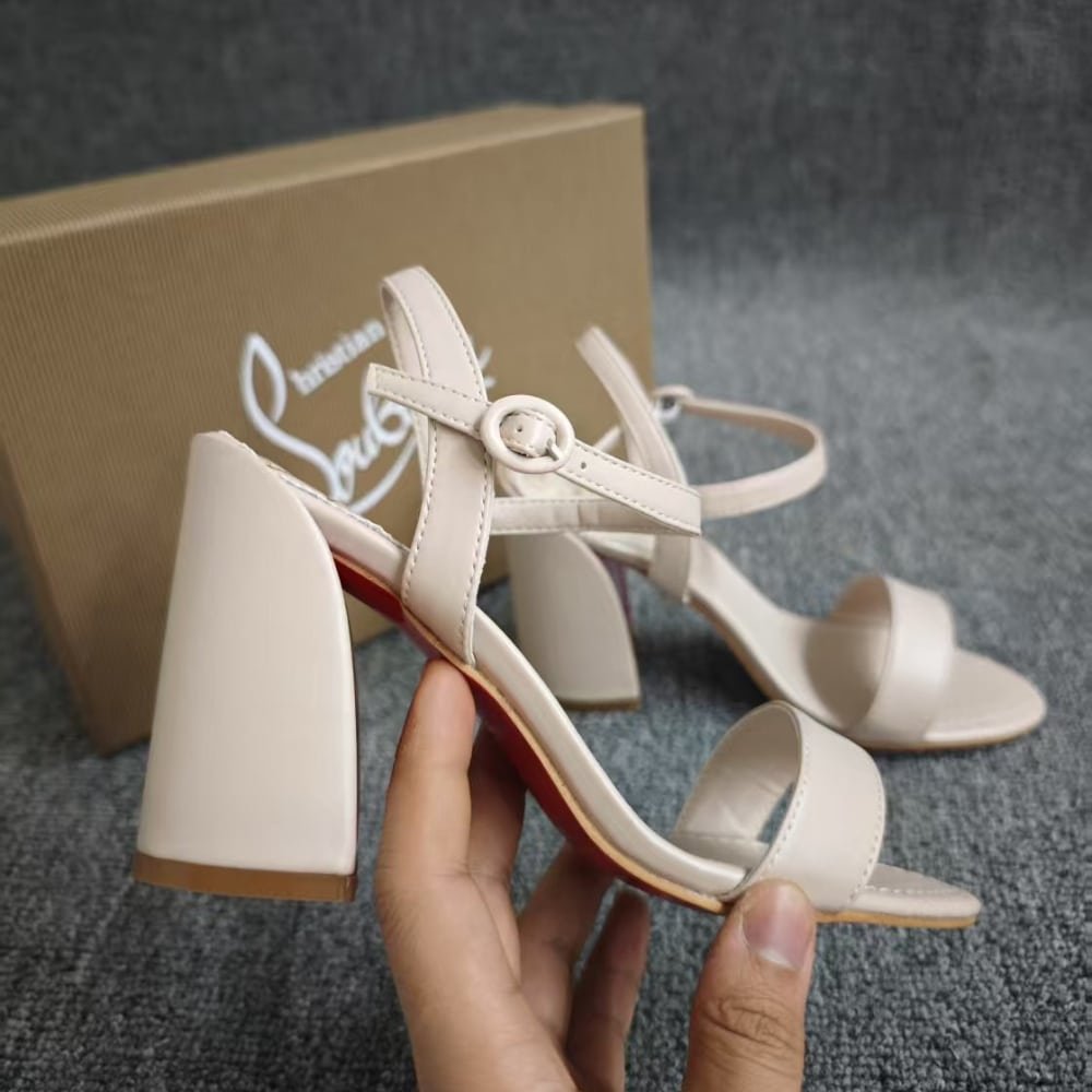 Chr1st1an Louboutin Miss Jane 85 Sandal Beige 1240672F608