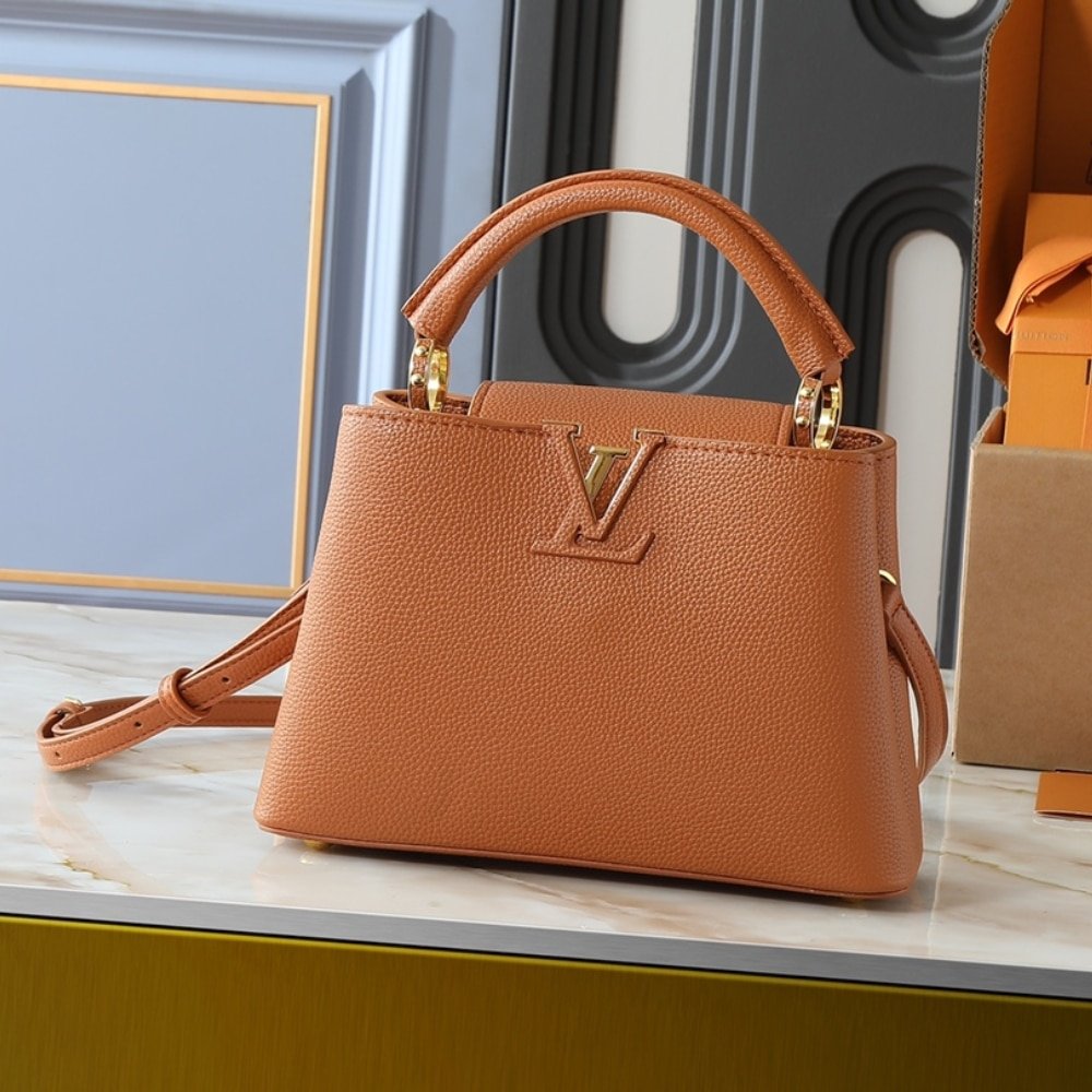 L0vis Vvtt0n Capucines BB Tan Brown 27Cm M25089