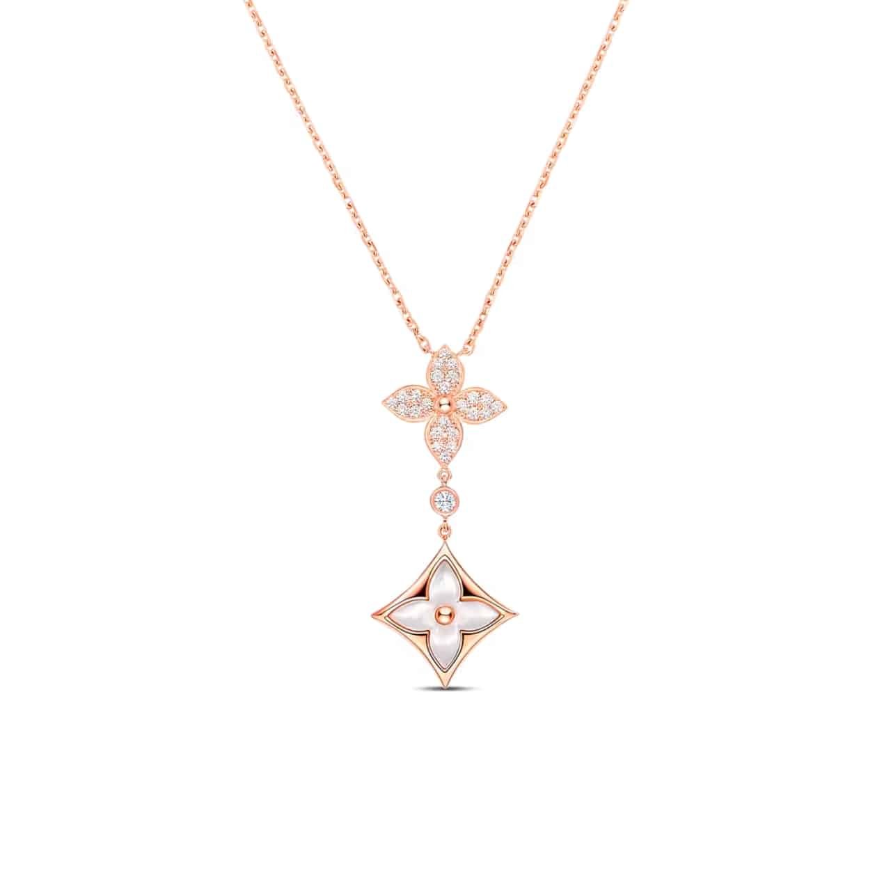 L0vis Vvtt0n Color Blossom Double Star Necklace Q94676