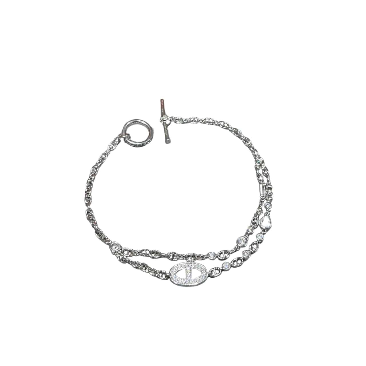 H**me5 Crystals Bracelet Silver