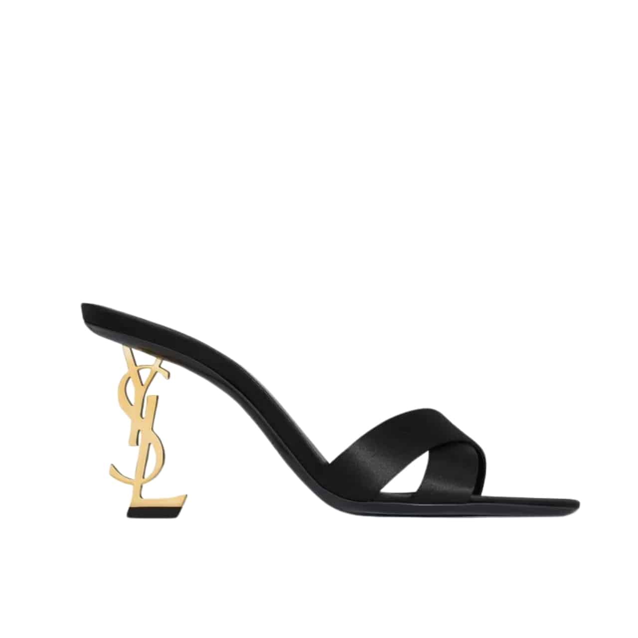 Sa1nt Lau*nt Opyum Mules In Satin Crepe Black 8189319Qab11000