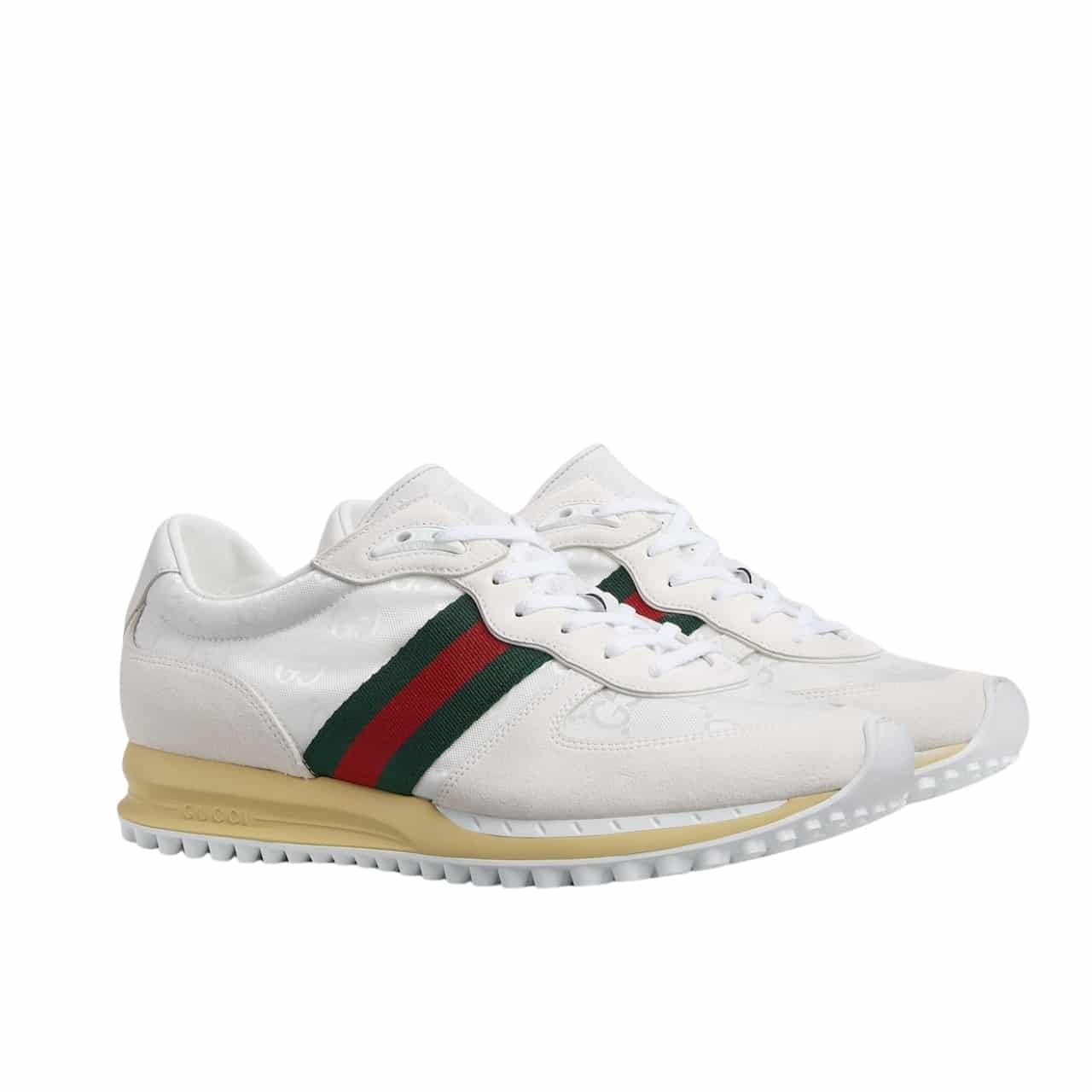 Gvc*1 Men’s Re Motion Sneaker White Original Gg Canvas 832461 Aaew3 9045
