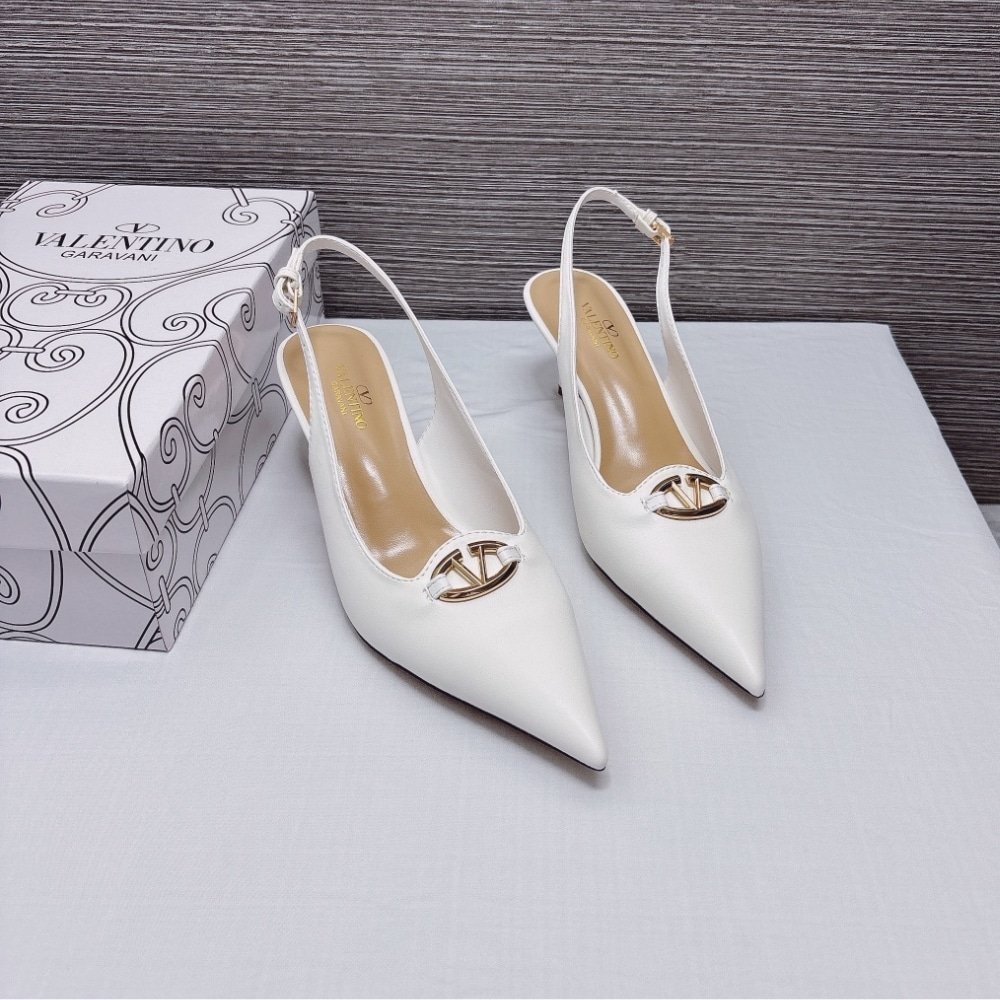 Va1e*ntin0 The Bold Edition Vlogo Slingback Pump 60Mm In Ivory