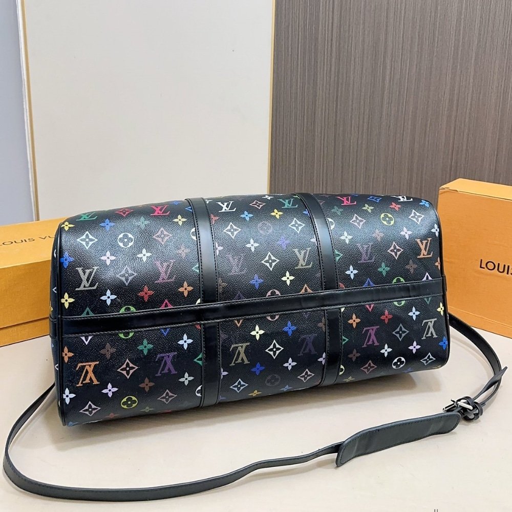 L0vis Vvtt0n X Takashi Murakami Keepall Bandoulière 50 Multicolored Black 50Cm M13745
