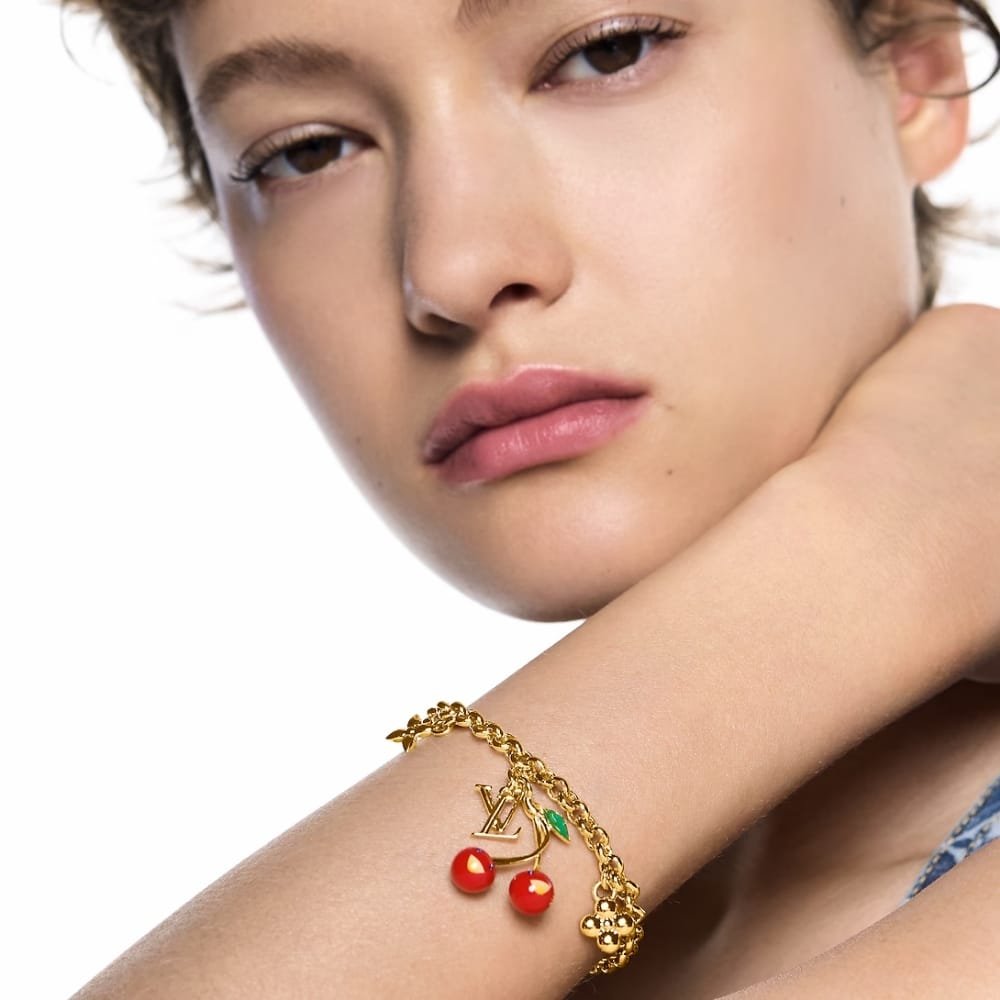 L0vis Vvtt0n X Murakami Cerise Bracelet Gold M1691A