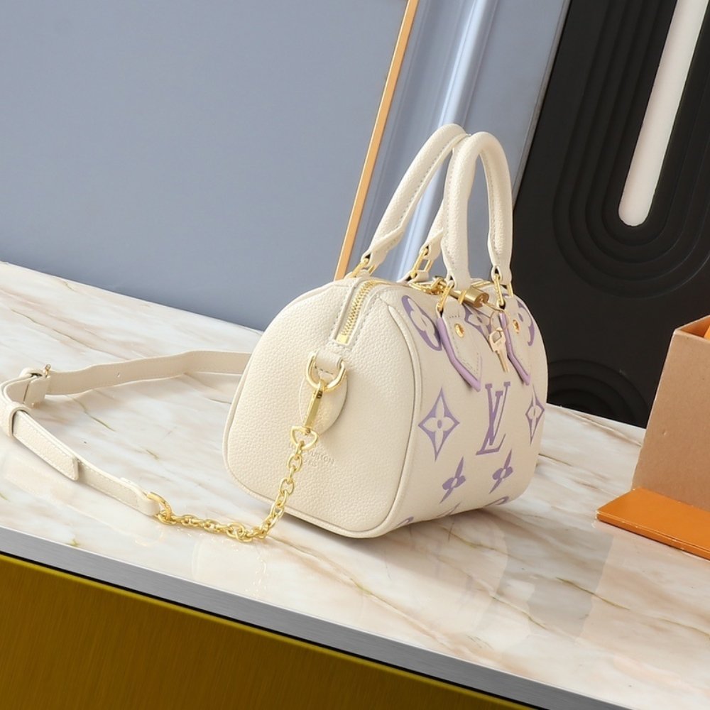 L0vis Vvtt0n Speedy Bandoulière 20 Bag Off White And Lavender 20Cm