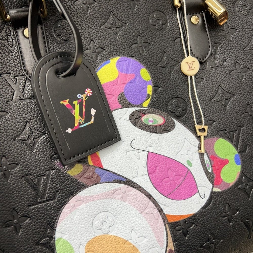 L0vis Vvtt0n X Takashi Murakami Keepall Black 50Cm
