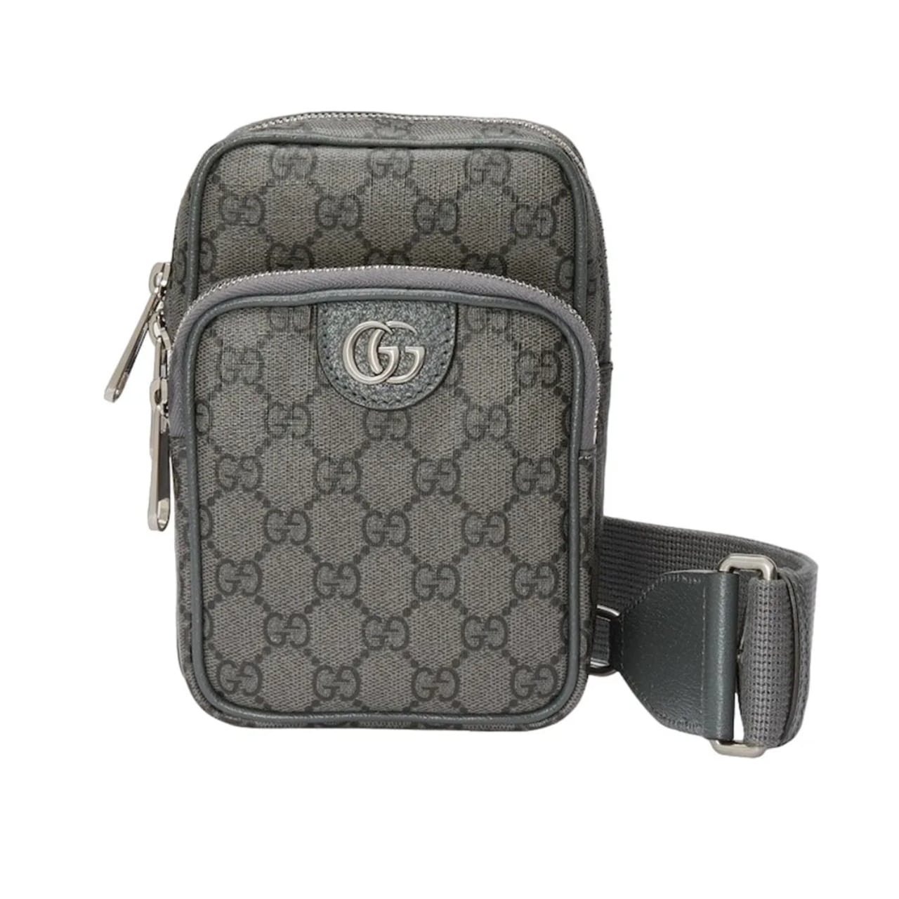 Gvc*1 Gg Ophidia Small Shoulder Bag Grey 18Cm