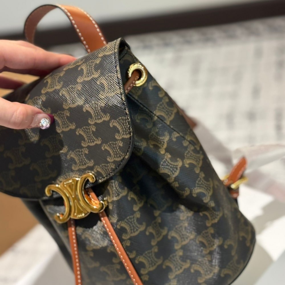 Ce1i*e Backpack Ce1i*e Bonnie In Triomphe Canvas Tan 25Cm 118702Cas 04Lu