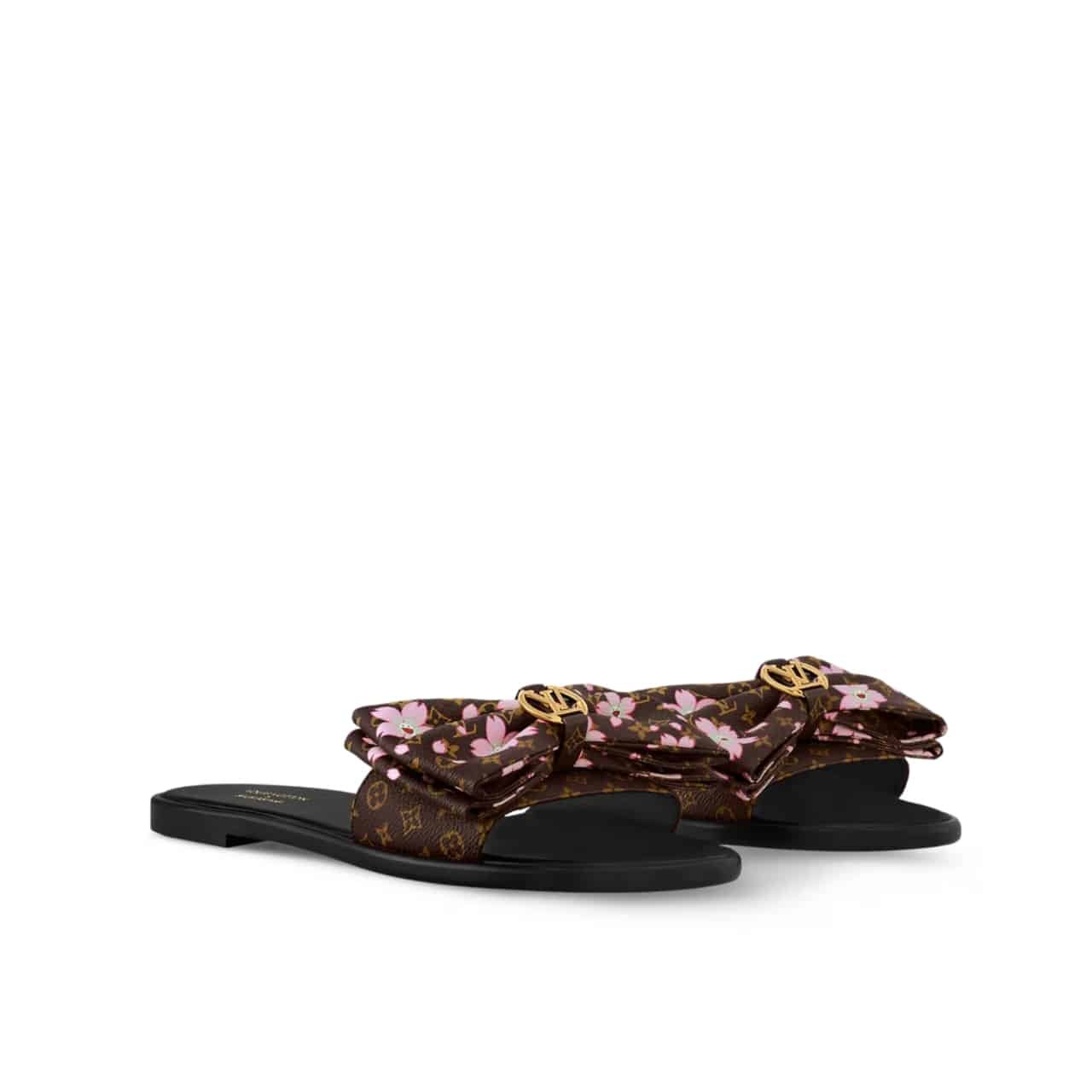 L0vis Vvtt0n X Takashi Murakami Lily Flat Mule Sakura Brown 1AGVYB
