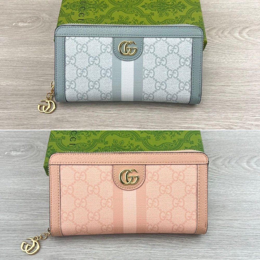Gvc*1 Ophidia Gg Zip Around Wallet Pink 19Cm