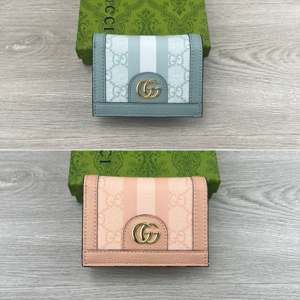 Gvc*1 Ophidia Gg Card Case Wallet Blue 11Cm 523155 Fad03 8741