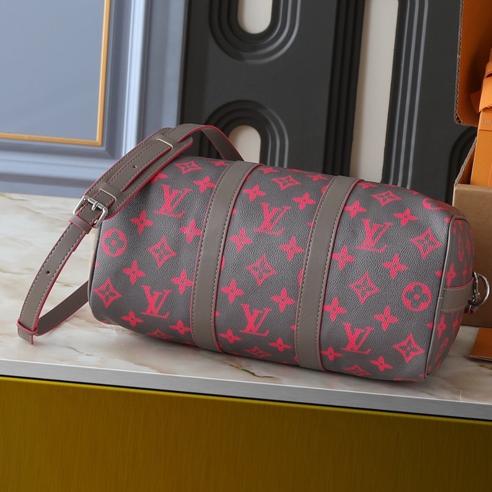 L0vis Vvtt0n Keepall Bandoulière 35 Gray And Pink 34Cm M15023