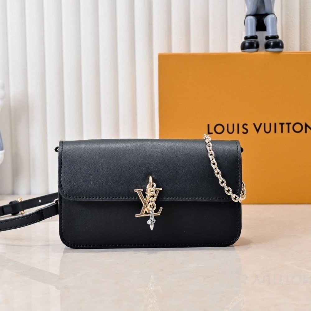 L0vis Vvtt0n Wallet On Chain Lv Bloom Black 20Cm M14564