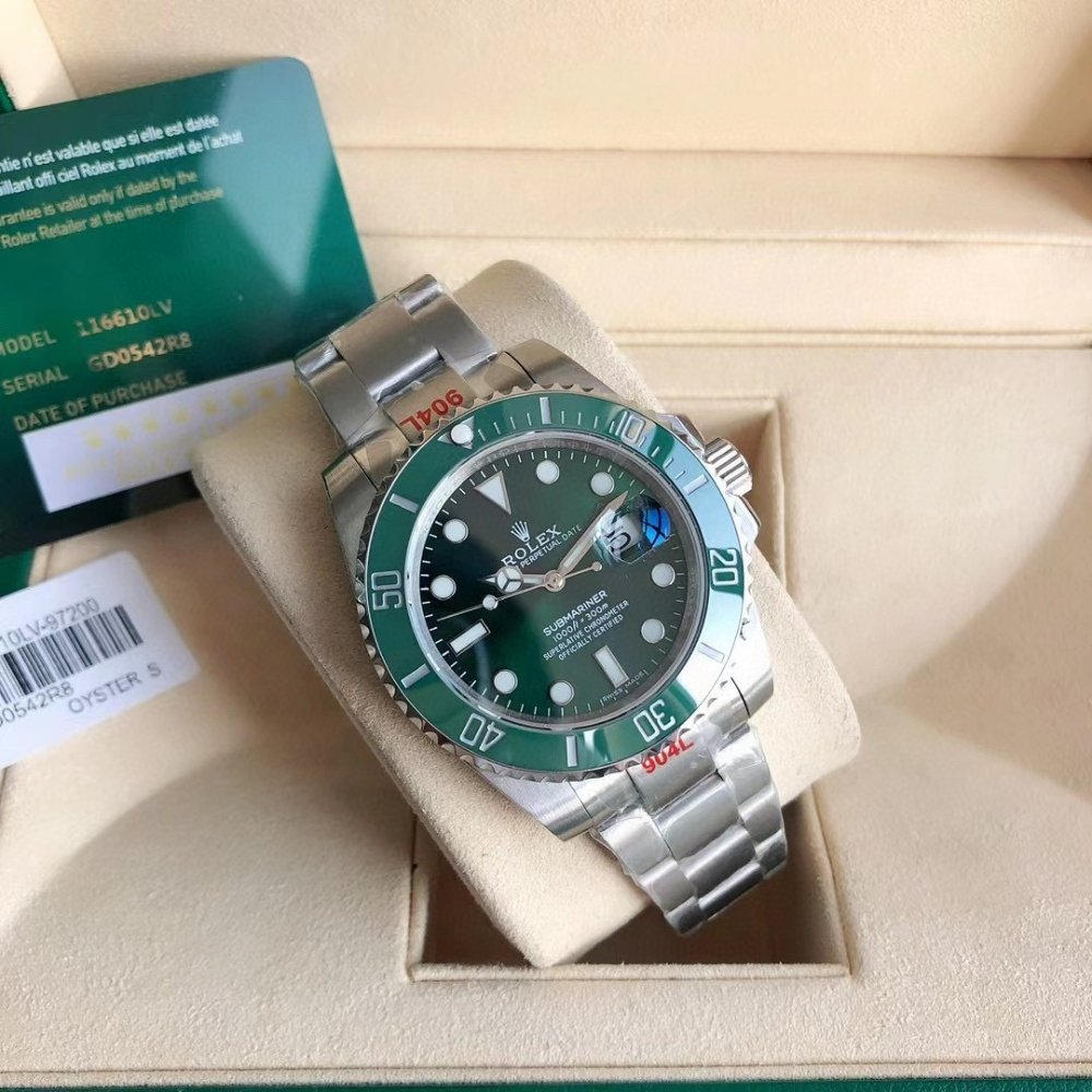 [S*per Vip 1:1] R01ex Submariner Silver Green Dial 40Mm 116610Lv 0002