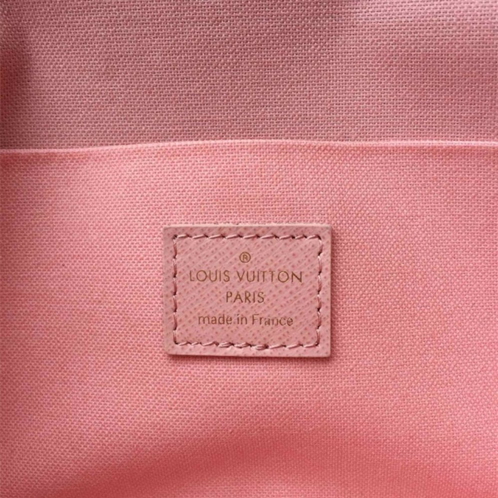 L0vis Vvtt0n Félicie Pochette Damier Azur Canvas Pink 21cm N63106