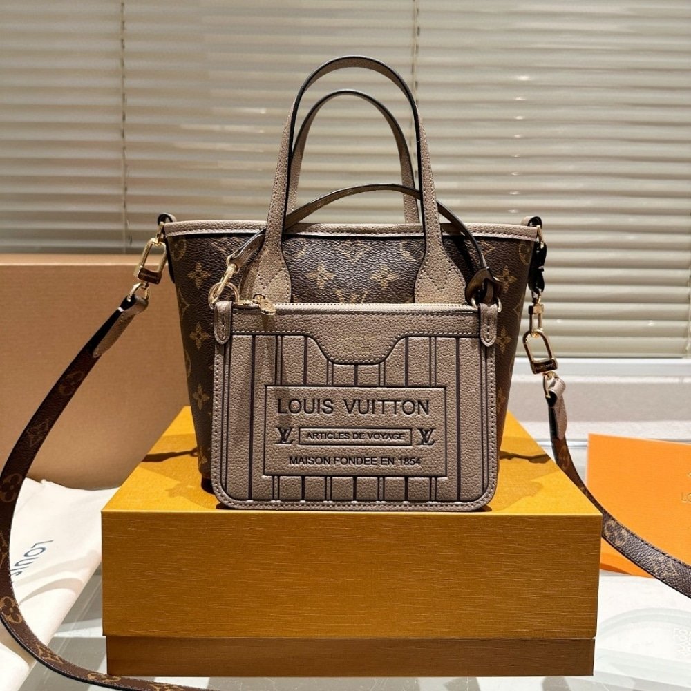 L0vis Vvtt0n Neverfull Bandoulière Inside Out BB Dark Fango 20Cm M12109