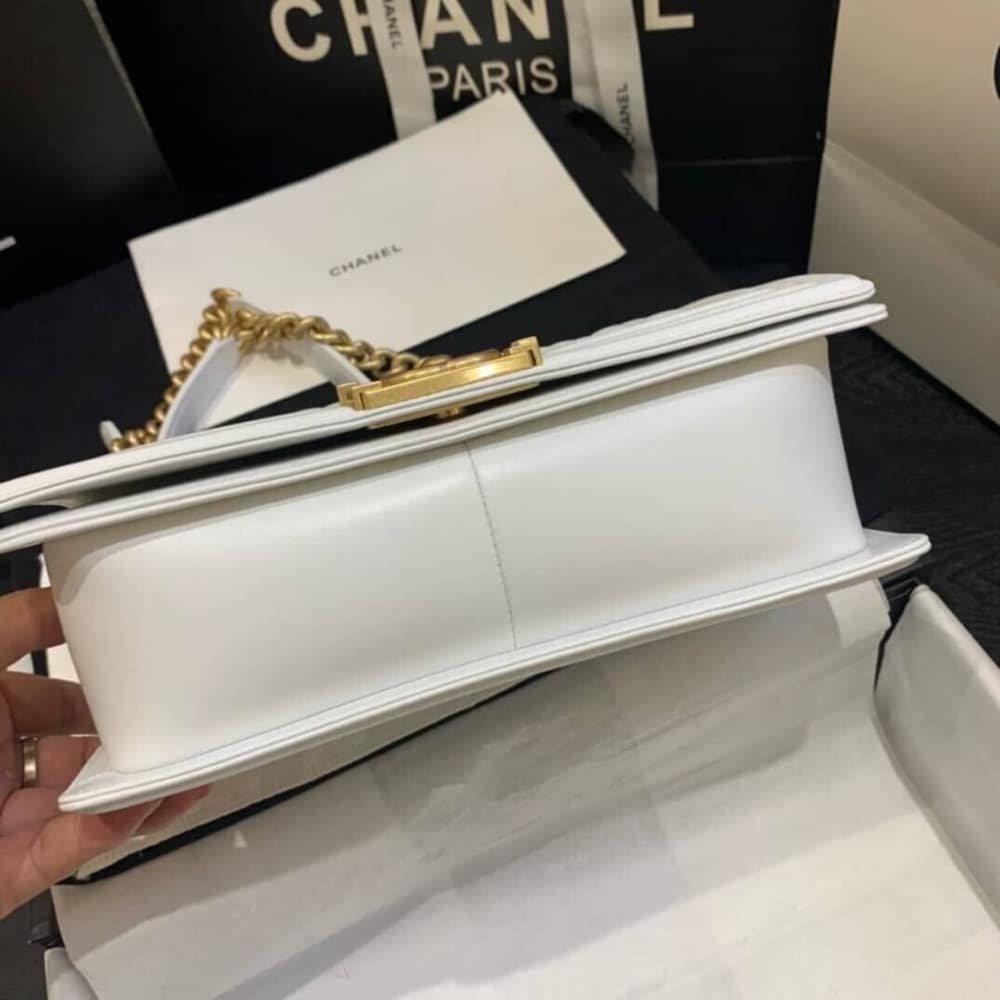 [S*per Vip 1:1] Ch**el Le Boy Chevron Caviar Black 25Cm