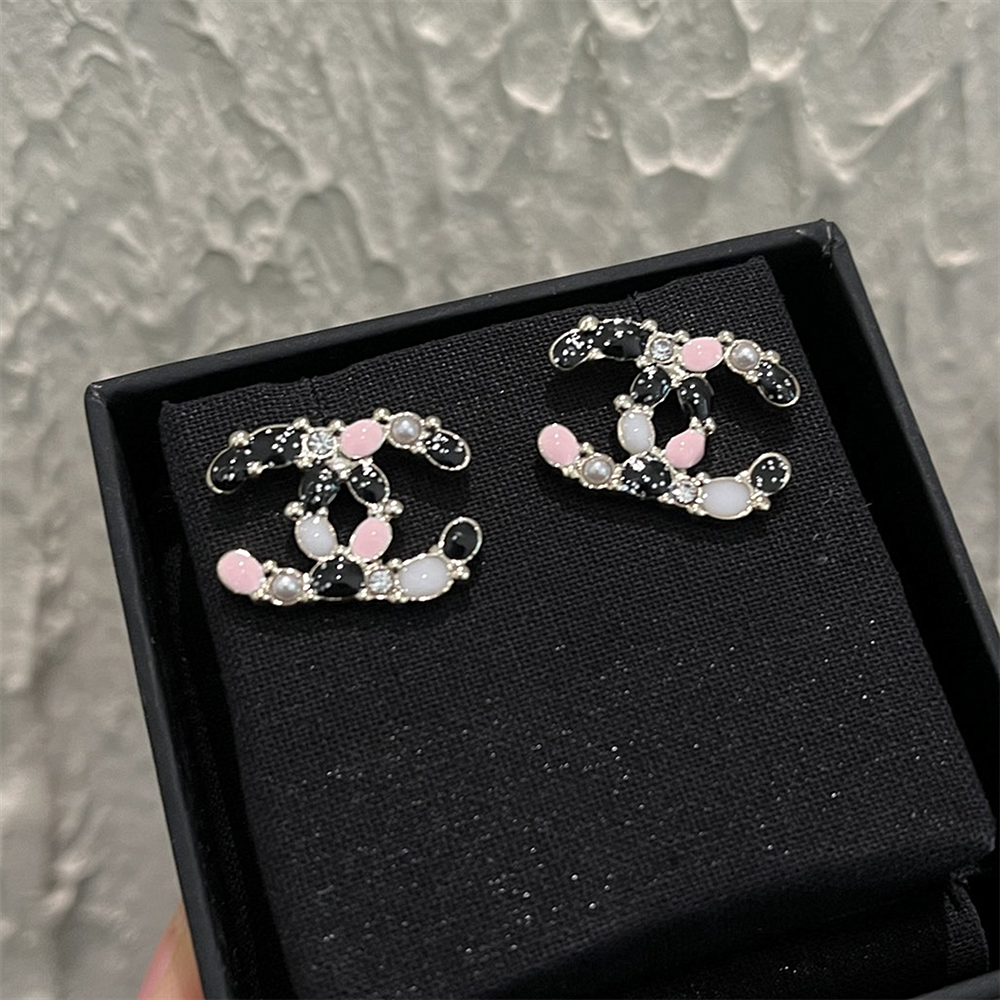 Ch**el Cc Mark Crystal Earrings Multicolor Abg639 B22459 U4656