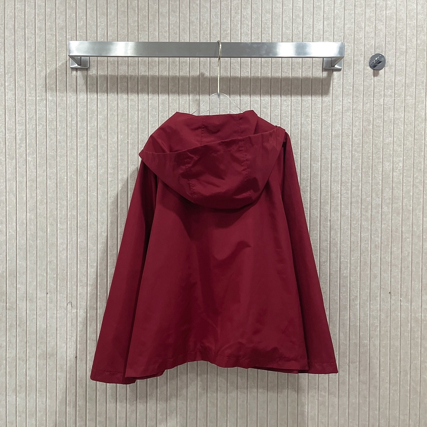 Gvc*1 Hooded Fabric Jacket With Logo Rosso Ancora Red 823752 Zar16 6052