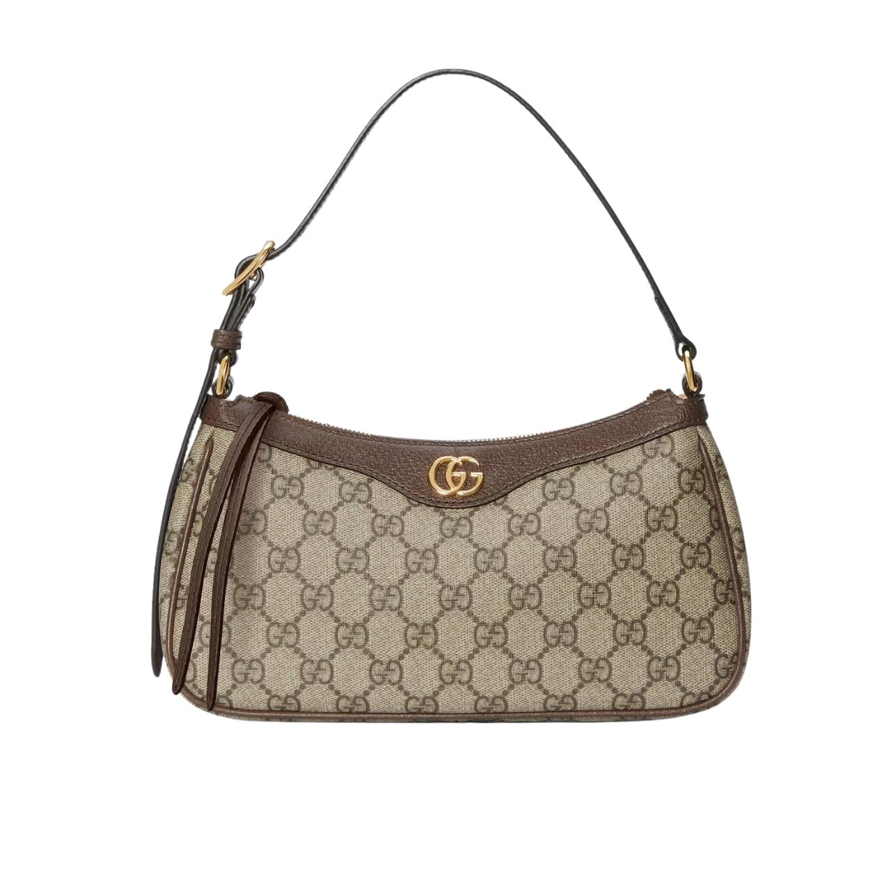 Gvc*1 Ophidia Small Shoulder Bag Beige And Dark Brown 25Cm 735145 Kaaad 8358