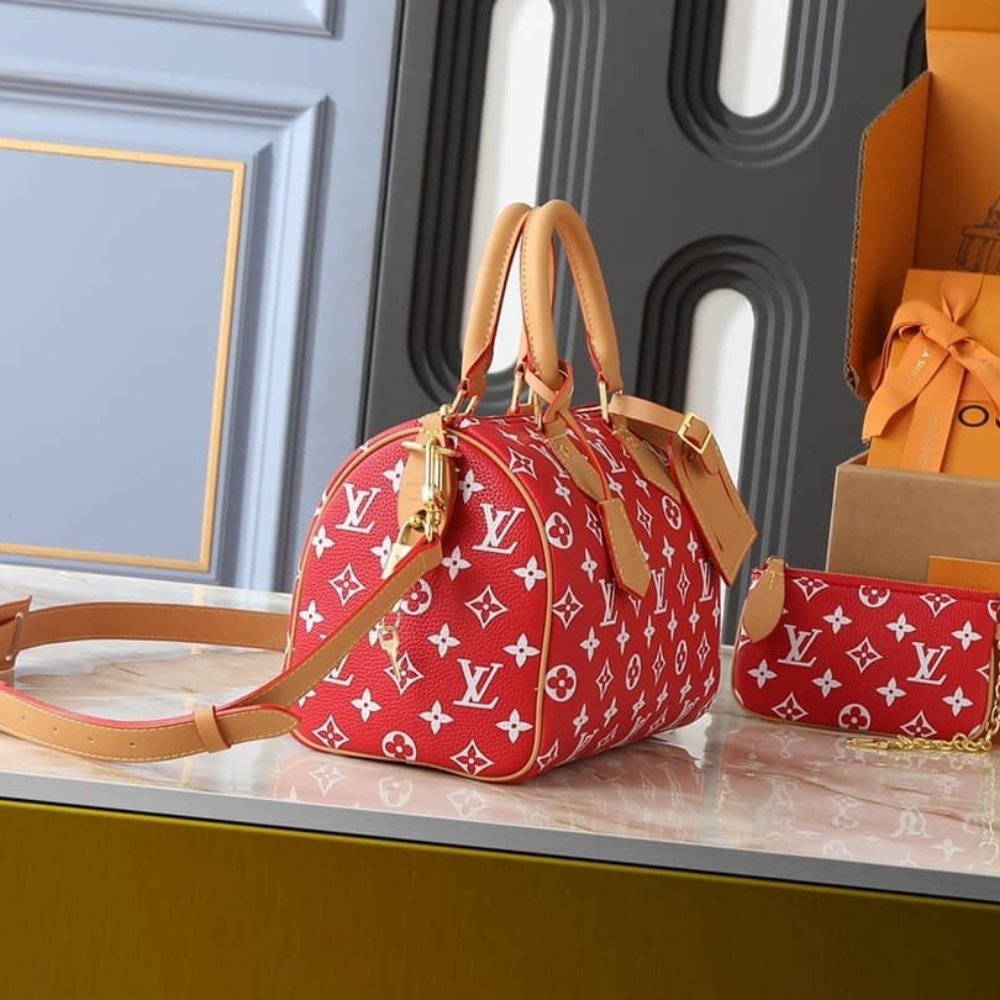 L0vis Vvtt0n Speedy P9 Bandoulière 25 Autres Cuir Monogram Red 25Cm M24425