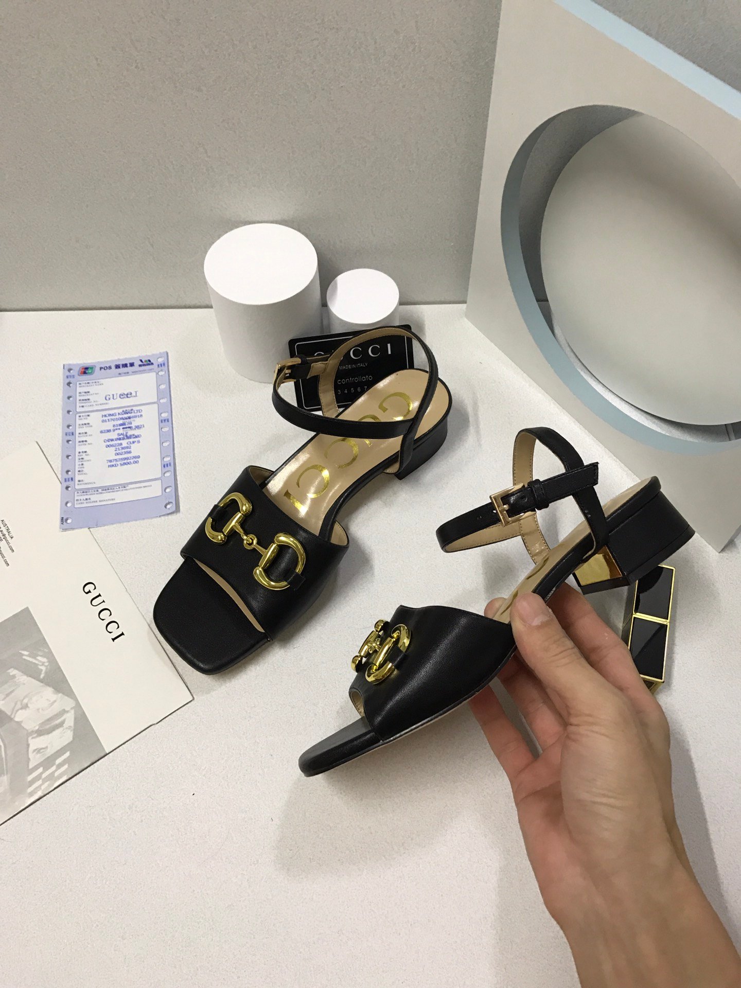 Gvc*1 Women’S Sandal With Horsebit Black 655413 Bko00 1000