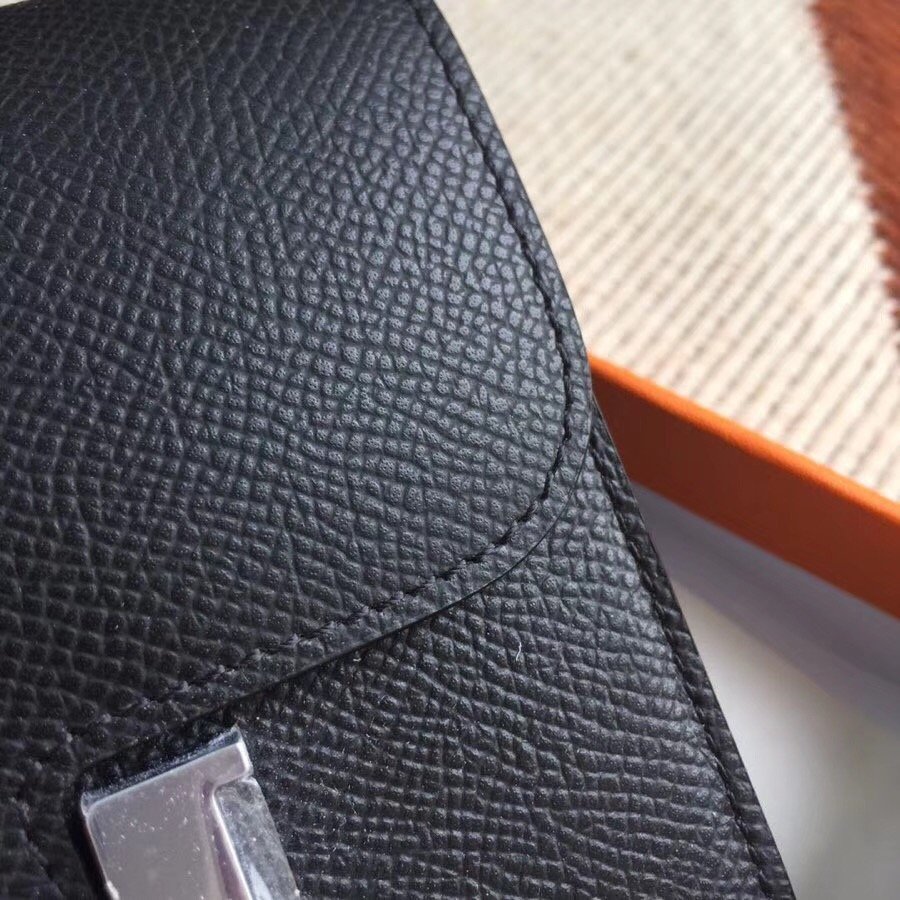 H**me5 Constance Slim Wallet Noir 12Cm H082060Ck89