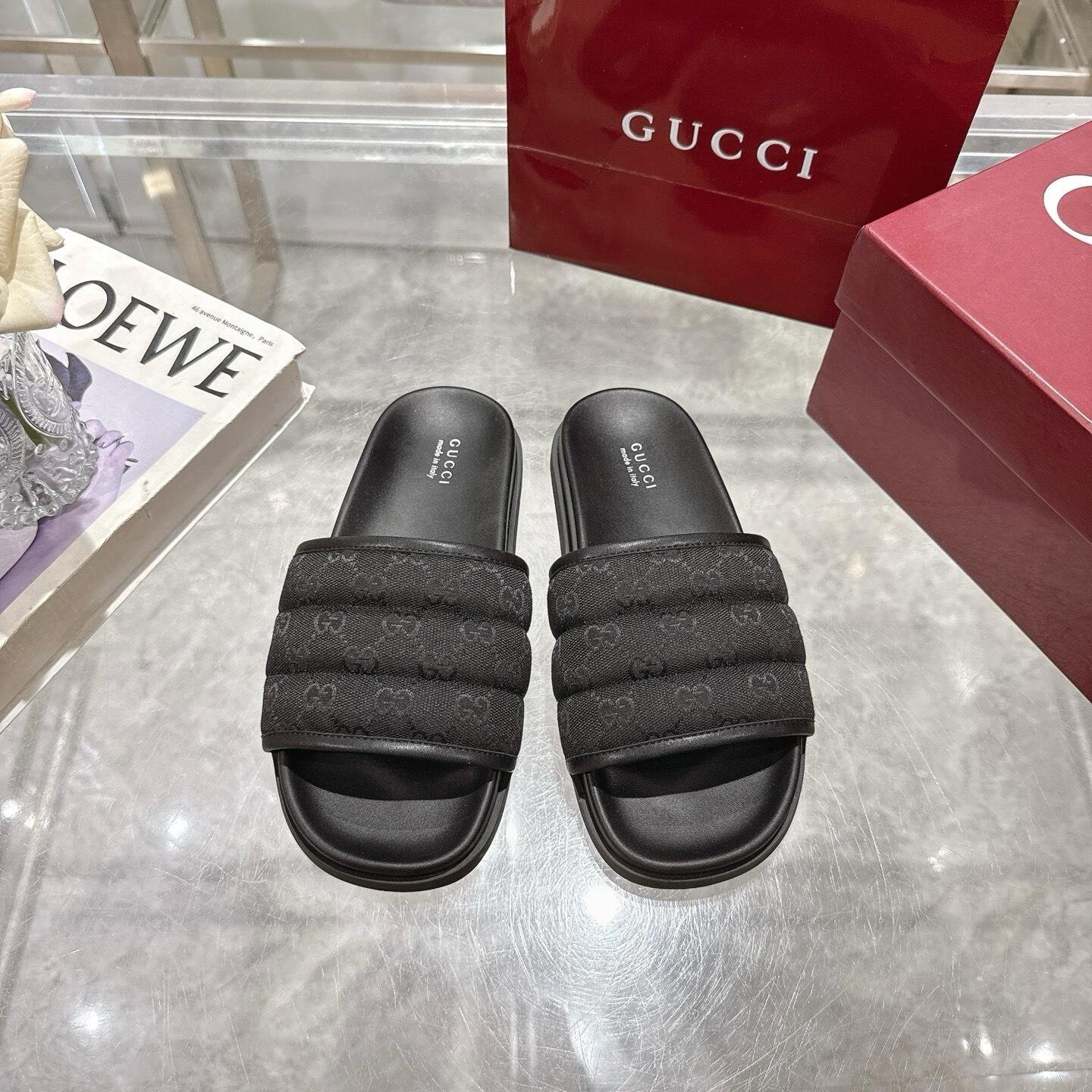 Gvc*1 Men Slide Sandal Black 838089 Fad71 1000