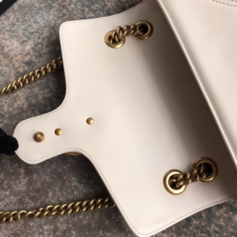 Gvc*1 Gg Marmont Mini Shoulder Bag White Matelasse 22Cm ‎446744 Dtdit 9022