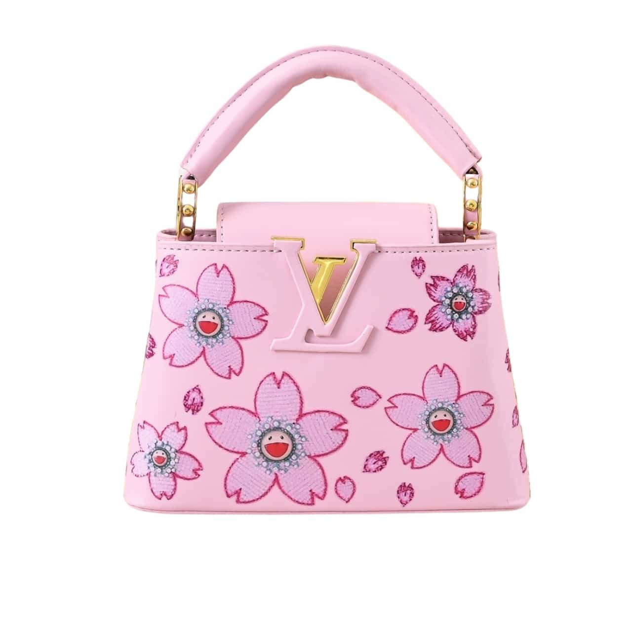 L0vis Vvtt0n X Takashi Murakami Capucines Mini Pink 21Cm M13249