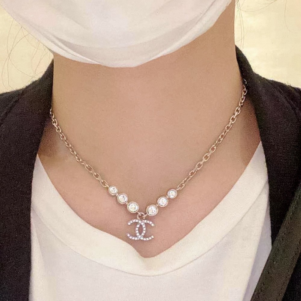 Ch**el Cc Gold Metal Necklace Ab7026 B06561 Nf088
