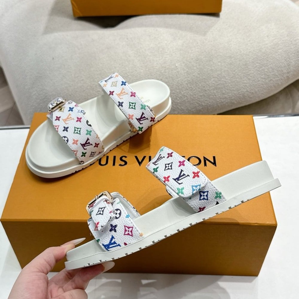 L0vis Vvtt0n X Takashi Murakami Bom Dia Flat Comfort Mule White 1Agxtv