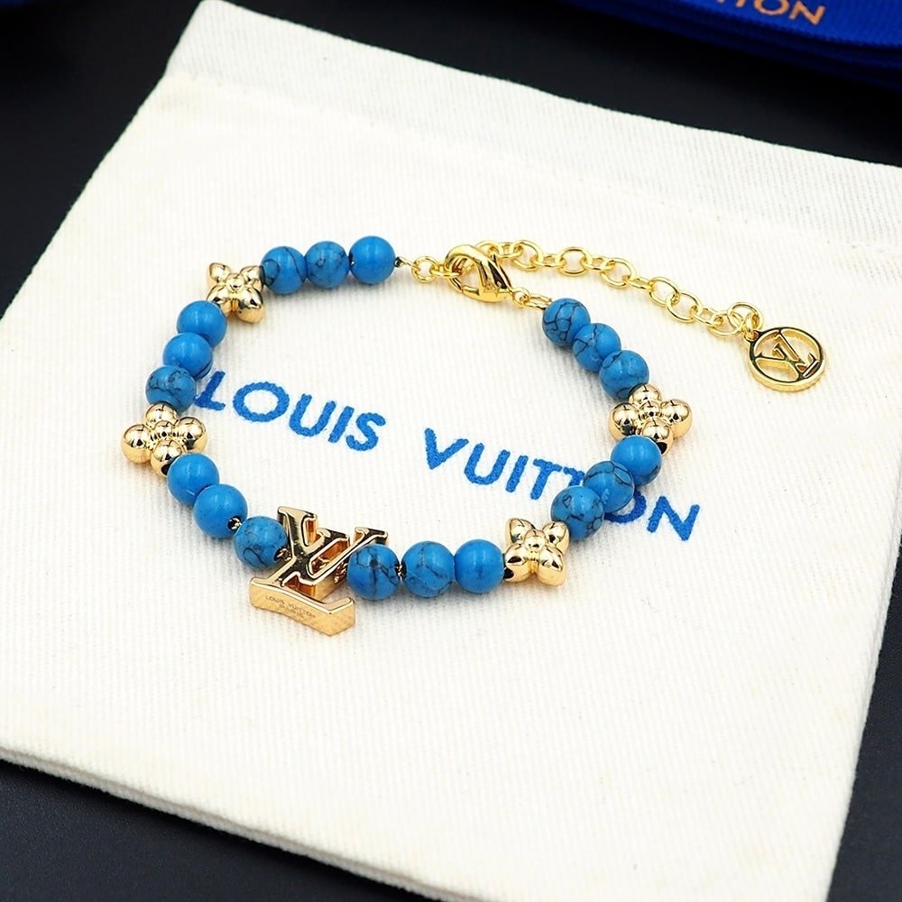 L0vis Vvtt0n Turquoise Pearl Bracelet Blue
