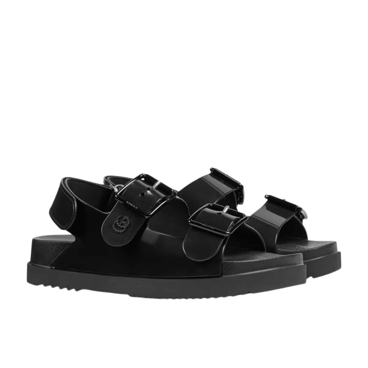 Gvc*1 Women’S Mini Double G Sandal Rubber ‎Black 660243 J8700 1000