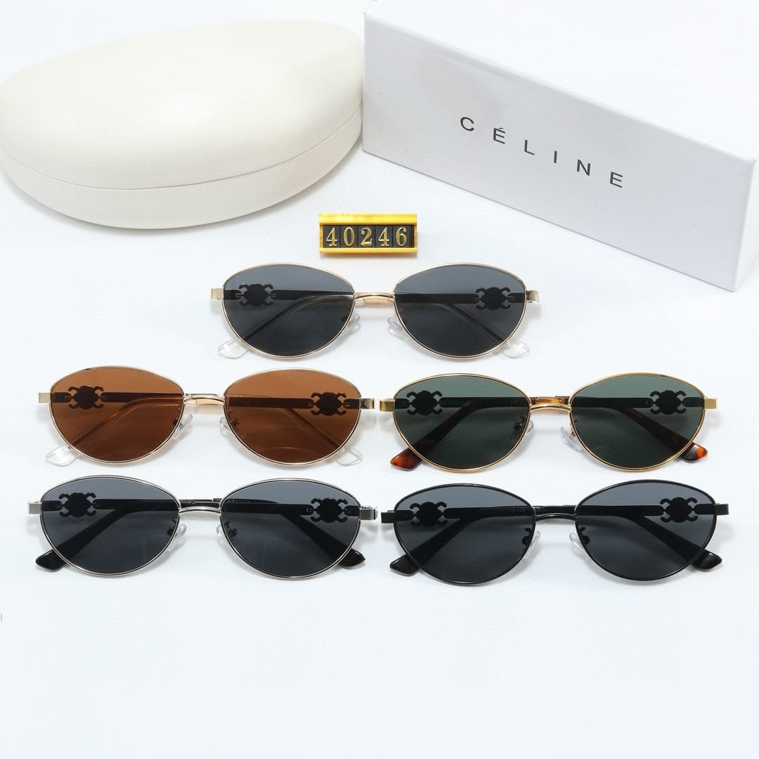Ce1i*e Butterfly Cat Eye Sunglasses With Logo In Green
