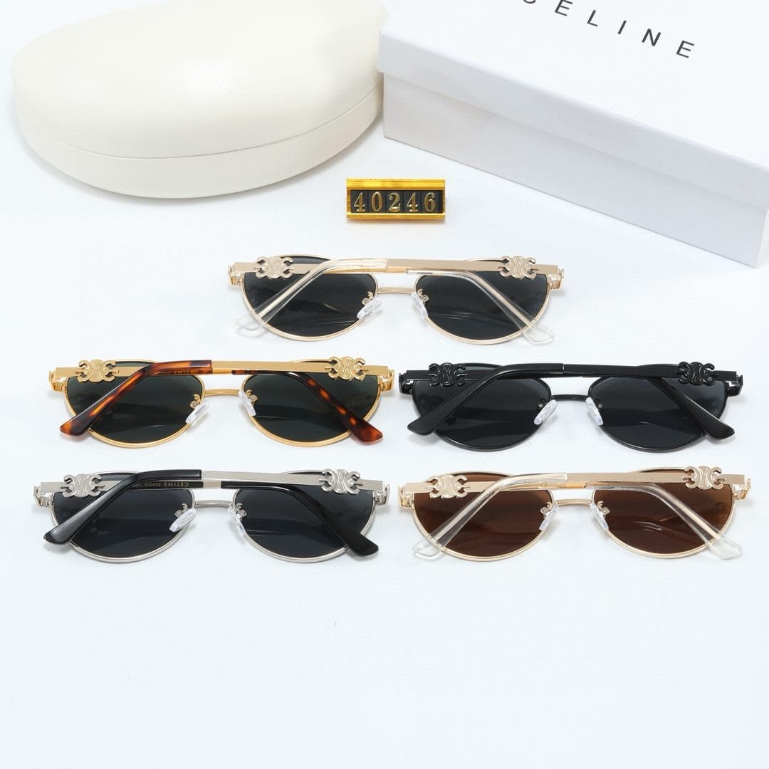 Ce1i*e Butterfly Cat Eye Sunglasses With Logo In Green