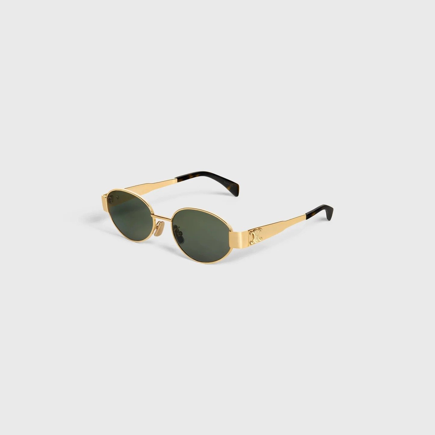 Ce1i*e Triomphe Sunglasses Metal Ovale Gold Cl40235U 30N