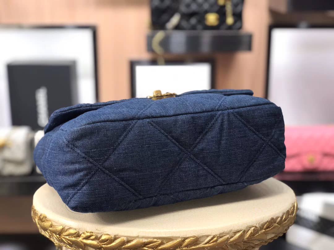 Ch**el 19 Flap Bag Denim Blue 25Cm As1160 B02876 N6832