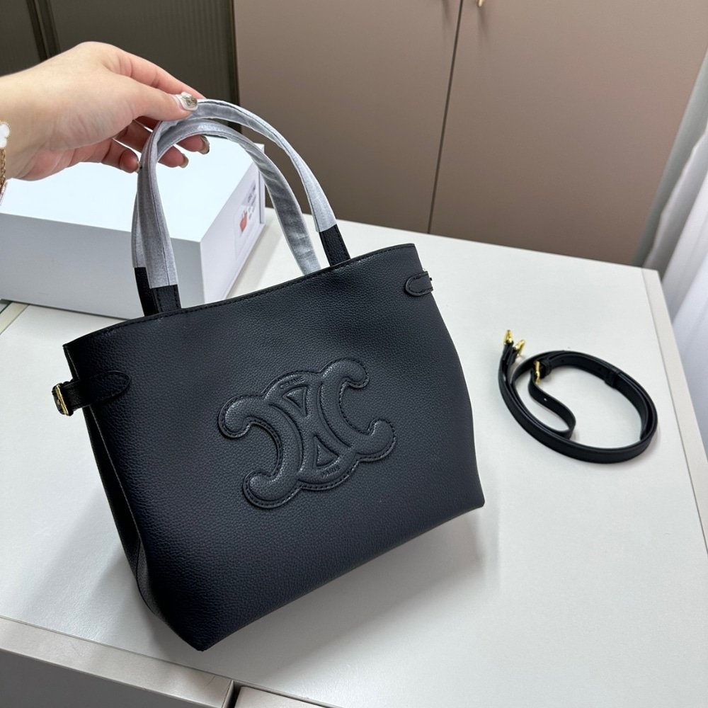 Ce1i*e Mini Cabas Anais Cuir Triomphe In Black 21Cm 118613Eny 38No