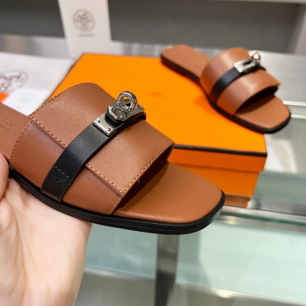 H**me5 Giulia Sandal Gold And Noir H231056Z 20360