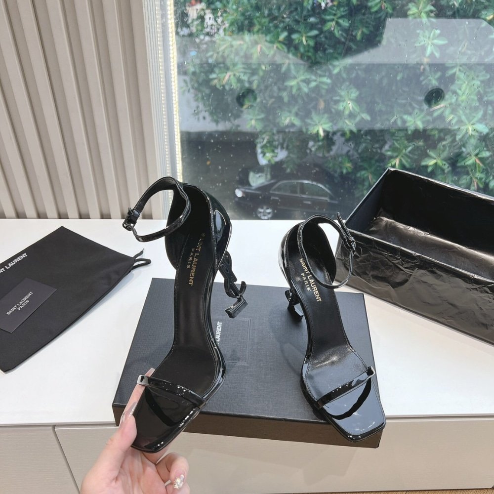 Sa1nt Lau*nt Opyum Sandals In All Black 5576620Npvv1000