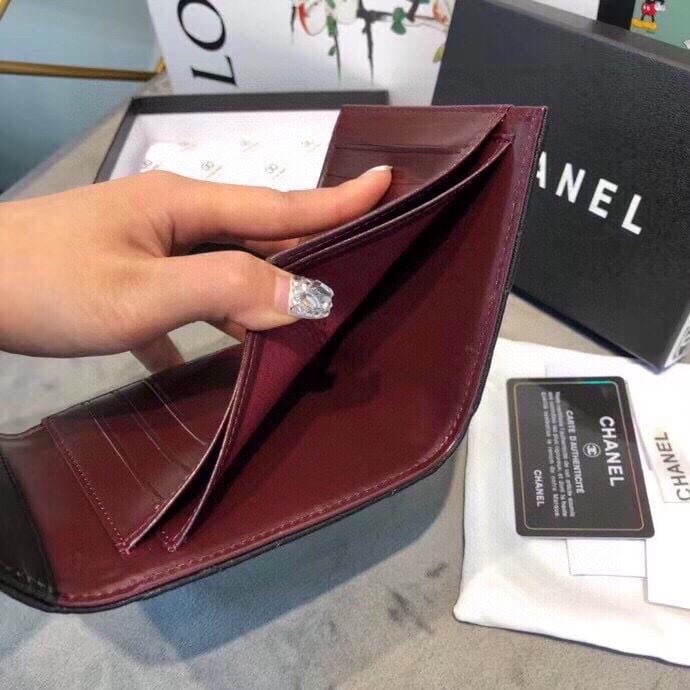 Ch**el Classic Small Flap Wallet Black 12Cm Ap0231 Y01295 C3906