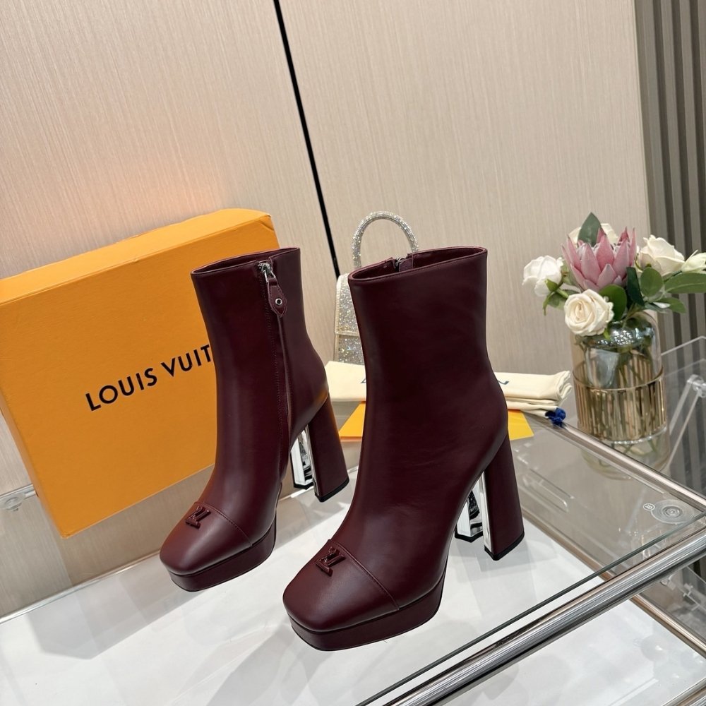 L0vis Vvtt0n Swing Platform Ankle Boot Bordeaux Red 1Aifo7