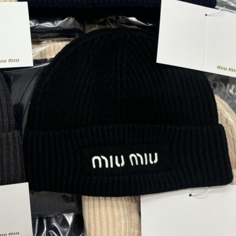 M1um1u Wool Beanie Black 5Hc375 2Csf F0967
