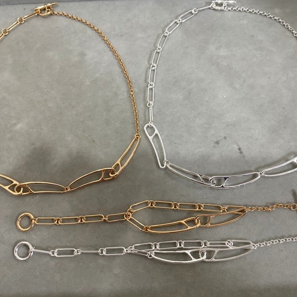 H**me5 Chaine Dancre Punk Necklace Silver H121205B 00Sh