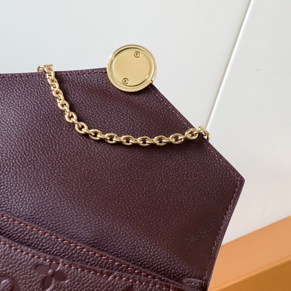 [S*per Vip 1:1] L0vis Vvtt0n Wallet On Chain Rosy Grenat Red 19Cm M25814