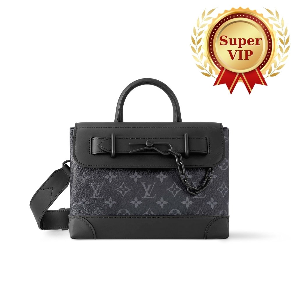 [S*per Vip 1:1] L0vis Vvtt0n Steamer PM Monogram Eclipse Canvas Black 25Cm M46953