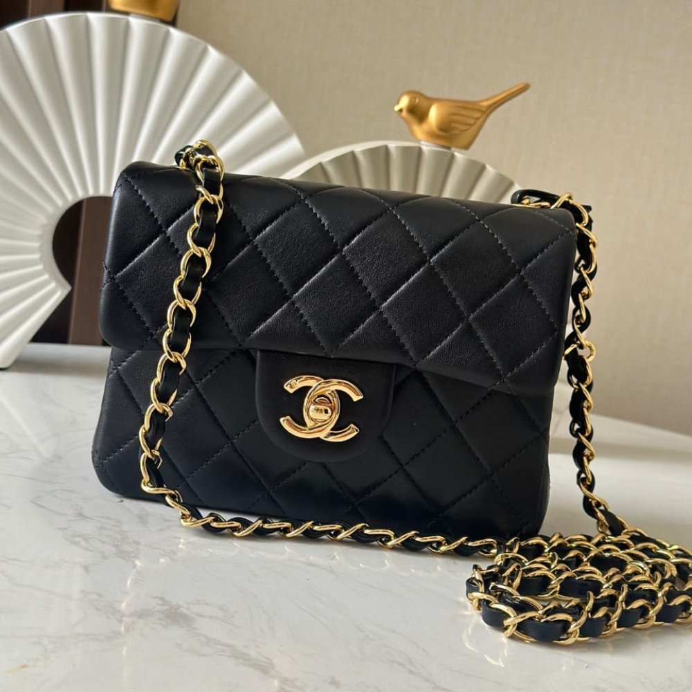 [S*per Vip 1:1] Ch**el Mini Classic Handbag Black 17Cm A35200 Y04059 94305